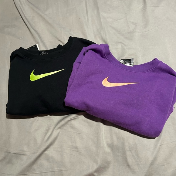 Nike Other - Nike Black and Purple Crewneck Set